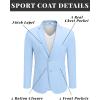 imageCOOFANDY Mens Casual Blazer Sport Coat Lightweight Business Two Button Suit Jackets with PocketsLight Blue