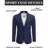 imageCOOFANDY Mens Casual Blazer Sport Coat Lightweight Business Two Button Suit Jackets with PocketsNavy Blue