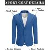imageCOOFANDY Mens Casual Blazer Sport Coat Lightweight Business Two Button Suit Jackets with PocketsRoyal Blue