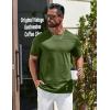 imageCOOFANDY Mens TShirts 100 Cotton Heavyweight Premium Short Sleeve Shirt Crew Neck Basic TshirtArmy Green