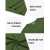 imageCOOFANDY Mens TShirts 100 Cotton Heavyweight Premium Short Sleeve Shirt Crew Neck Basic TshirtArmy Green
