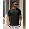 imageCOOFANDY Mens TShirts 100 Cotton Heavyweight Premium Short Sleeve Shirt Crew Neck Basic TshirtBlack