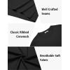 imageCOOFANDY Mens TShirts 100 Cotton Heavyweight Premium Short Sleeve Shirt Crew Neck Basic TshirtBlack