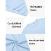 imageCOOFANDY Mens TShirts 100 Cotton Heavyweight Premium Short Sleeve Shirt Crew Neck Basic TshirtLight Blue