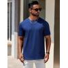 imageCOOFANDY Mens TShirts 100 Cotton Heavyweight Premium Short Sleeve Shirt Crew Neck Basic TshirtNavy