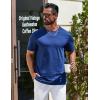 imageCOOFANDY Mens TShirts 100 Cotton Heavyweight Premium Short Sleeve Shirt Crew Neck Basic TshirtNavy