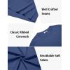 imageCOOFANDY Mens TShirts 100 Cotton Heavyweight Premium Short Sleeve Shirt Crew Neck Basic TshirtNavy