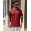 imageCOOFANDY Mens TShirts 100 Cotton Heavyweight Premium Short Sleeve Shirt Crew Neck Basic TshirtWine Red