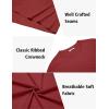 imageCOOFANDY Mens TShirts 100 Cotton Heavyweight Premium Short Sleeve Shirt Crew Neck Basic TshirtWine Red