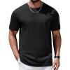 imageCOOFANDY Mens TShirts 100 Cotton Heavyweight Premium Short Sleeve Shirt Crew Neck Basic TshirtBlack