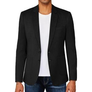 imageCOOFANDY Mens Casual Blazer Sport Coat Lightweight Business Two Button Suit Jackets with PocketsBlack