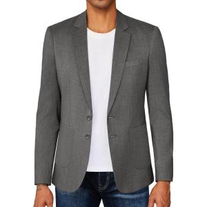 imageCOOFANDY Mens Casual Blazer Sport Coat Lightweight Business Two Button Suit Jackets with PocketsDark Grey