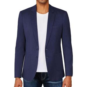 imageCOOFANDY Mens Casual Blazer Sport Coat Lightweight Business Two Button Suit Jackets with PocketsNavy Blue