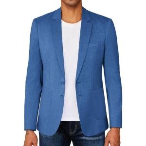 imageCOOFANDY Mens Casual Blazer Sport Coat Lightweight Business Two Button Suit Jackets with PocketsRoyal Blue