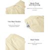 imageCOOFANDY Mens 2 Piece Cotton Linen Sets Summer Beach Outfits Casual Short Sleeve Henley Shirts and Vacation ShortsBeige