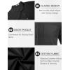 imageCOOFANDY Mens 2 Piece Cotton Linen Sets Summer Beach Outfits Casual Short Sleeve Henley Shirts and Vacation ShortsBlack