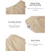 imageCOOFANDY Mens 2 Piece Cotton Linen Sets Summer Beach Outfits Casual Short Sleeve Henley Shirts and Vacation ShortsKhaki