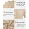 imageCOOFANDY Mens 2 Piece Cotton Linen Sets Summer Beach Outfits Casual Short Sleeve Henley Shirts and Vacation ShortsKhaki