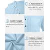 imageCOOFANDY Mens 2 Piece Cotton Linen Sets Summer Beach Outfits Casual Short Sleeve Henley Shirts and Vacation ShortsLight Blue