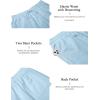 imageCOOFANDY Mens 2 Piece Cotton Linen Sets Summer Beach Outfits Casual Short Sleeve Henley Shirts and Vacation ShortsLight Blue