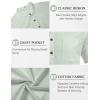 imageCOOFANDY Mens 2 Piece Cotton Linen Sets Summer Beach Outfits Casual Short Sleeve Henley Shirts and Vacation ShortsLight Green