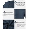 imageCOOFANDY Mens 2 Piece Cotton Linen Sets Summer Beach Outfits Casual Short Sleeve Henley Shirts and Vacation ShortsNavy Blue