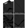 imageCOOFANDY Mens Long Sleeve Button Down Dress Shirts Casual Business Casual Shirt Wrinkle Free Untucked ShirtsBlack