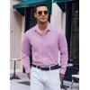 imageCOOFANDY Mens Long Sleeve Button Down Dress Shirts Casual Business Casual Shirt Wrinkle Free Untucked ShirtsLavender