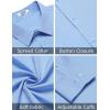 imageCOOFANDY Mens Long Sleeve Button Down Dress Shirts Casual Business Casual Shirt Wrinkle Free Untucked ShirtsLight Blue