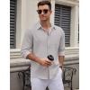 imageCOOFANDY Mens Long Sleeve Button Down Dress Shirts Casual Business Casual Shirt Wrinkle Free Untucked ShirtsLight Grey