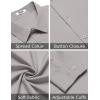 imageCOOFANDY Mens Long Sleeve Button Down Dress Shirts Casual Business Casual Shirt Wrinkle Free Untucked ShirtsLight Grey