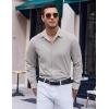 imageCOOFANDY Mens Long Sleeve Button Down Dress Shirts Casual Business Casual Shirt Wrinkle Free Untucked ShirtsLight Grey