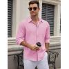 imageCOOFANDY Mens Long Sleeve Button Down Dress Shirts Casual Business Casual Shirt Wrinkle Free Untucked ShirtsPink