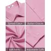 imageCOOFANDY Mens Long Sleeve Button Down Dress Shirts Casual Business Casual Shirt Wrinkle Free Untucked ShirtsPink