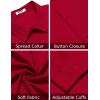 imageCOOFANDY Mens Long Sleeve Button Down Dress Shirts Casual Business Casual Shirt Wrinkle Free Untucked ShirtsRed