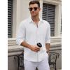 imageCOOFANDY Mens Long Sleeve Button Down Dress Shirts Casual Business Casual Shirt Wrinkle Free Untucked ShirtsWhite
