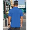 imageCOOFANDY Mens Mock Turtleneck Shirts Short Sleeve Casual Basic TShirts Ribbed Solid Pullover TopsBlue