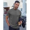 imageCOOFANDY Mens Mock Turtleneck Shirts Short Sleeve Casual Basic TShirts Ribbed Solid Pullover TopsDark Grey