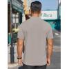 imageCOOFANDY Mens Mock Turtleneck Shirts Short Sleeve Casual Basic TShirts Ribbed Solid Pullover TopsLight Grey