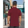 imageCOOFANDY Mens Mock Turtleneck Shirts Short Sleeve Casual Basic TShirts Ribbed Solid Pullover TopsWine Red