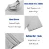 imageCOOFANDY Mens Mock Turtleneck T Shirt Short Sleeve Slim Fit Basic Casual Undershirt Solid Color Pullover TeeAlight Grey