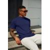 imageCOOFANDY Mens Mock Turtleneck T Shirt Short Sleeve Slim Fit Basic Casual Undershirt Solid Color Pullover TeeAnavy Blue