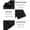 imageCOOFANDY Mens Mock Turtleneck T Shirt Short Sleeve Slim Fit Basic Casual Undershirt Solid Color Pullover TeeB2 Pack Black