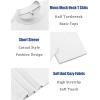 imageCOOFANDY Mens Mock Turtleneck T Shirt Short Sleeve Slim Fit Basic Casual Undershirt Solid Color Pullover TeeB2 Pack White