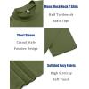 imageCOOFANDY Mens Mock Turtleneck T Shirt Short Sleeve Slim Fit Basic Casual Undershirt Solid Color Pullover TeeBblackArmy Green
