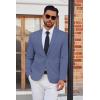 imageCOOFANDY Mens Casual Blazer Lightweight Sport Coat One Button Suit JacketGrey Blue
