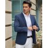 imageCOOFANDY Mens Casual Blazer Slim Fit Lightweight Sport Coat Two Button Suit JacketBlue