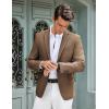 imageCOOFANDY Mens Casual Blazer Slim Fit Lightweight Sport Coat Two Button Suit JacketBrown