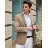 imageCOOFANDY Mens Casual Blazer Slim Fit Lightweight Sport Coat Two Button Suit JacketKhaki