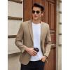imageCOOFANDY Mens Casual Blazer Slim Fit Lightweight Sport Coat Two Button Suit JacketKhaki
